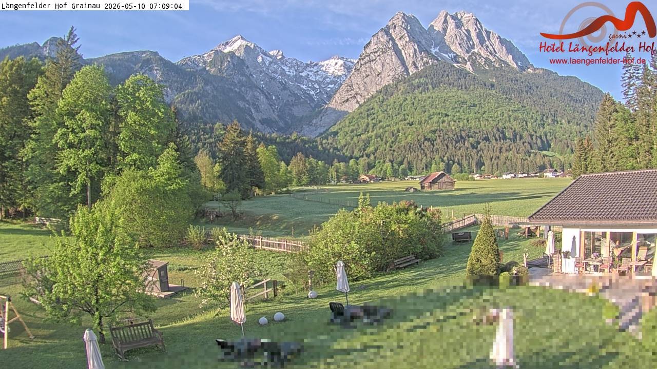 Archived image Grainau - Webcam Hotel Längenfelder Hof