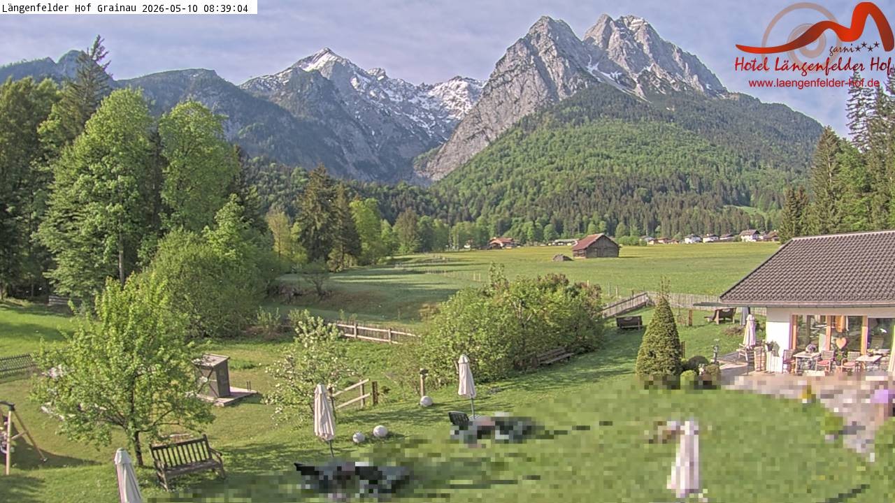 Archived image Grainau - Webcam Hotel Längenfelder Hof
