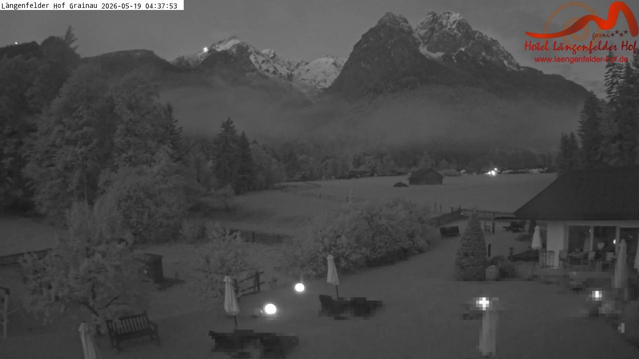 Archived image Grainau - Webcam Hotel Längenfelder Hof