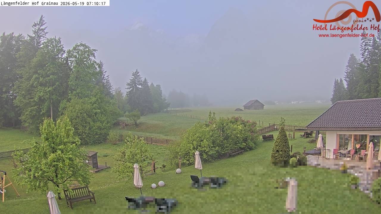 Archived image Grainau - Webcam Hotel Längenfelder Hof