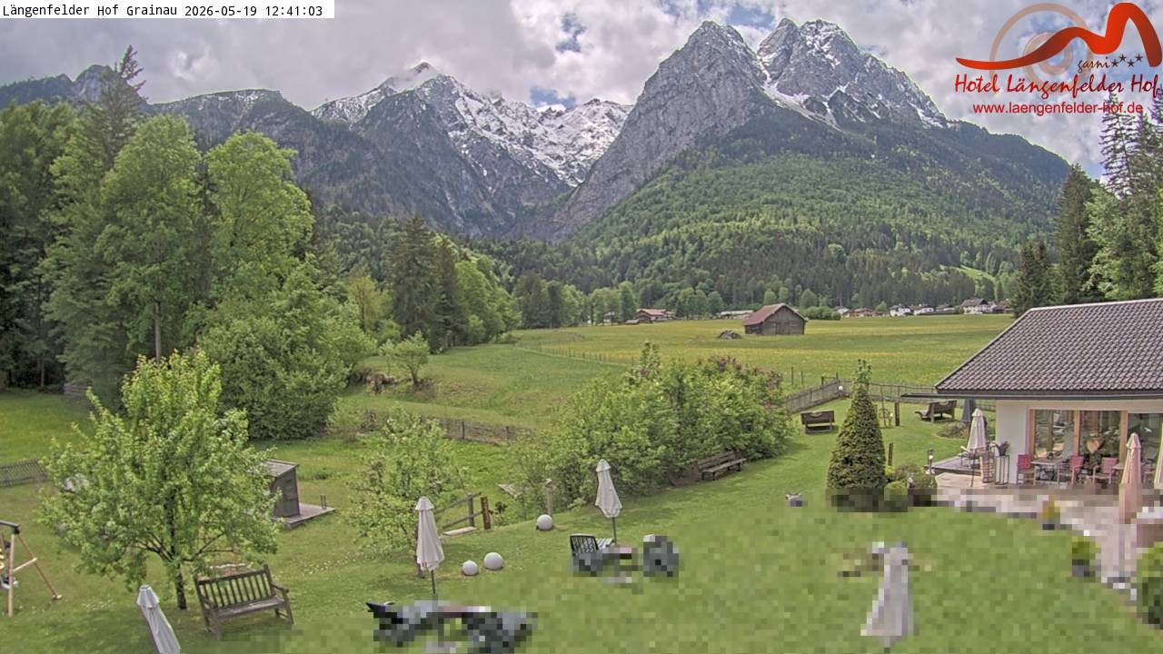 Archived image Grainau - Webcam Hotel Längenfelder Hof