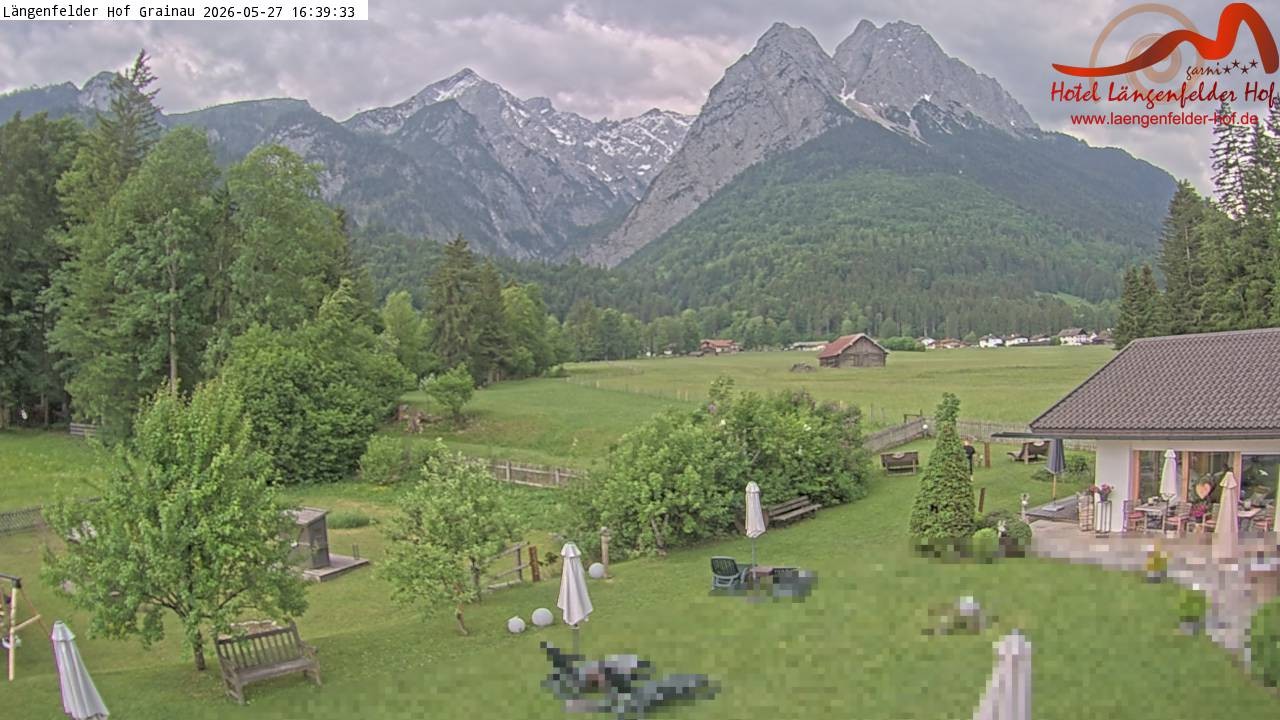 Archived image Grainau - Webcam Hotel Längenfelder Hof