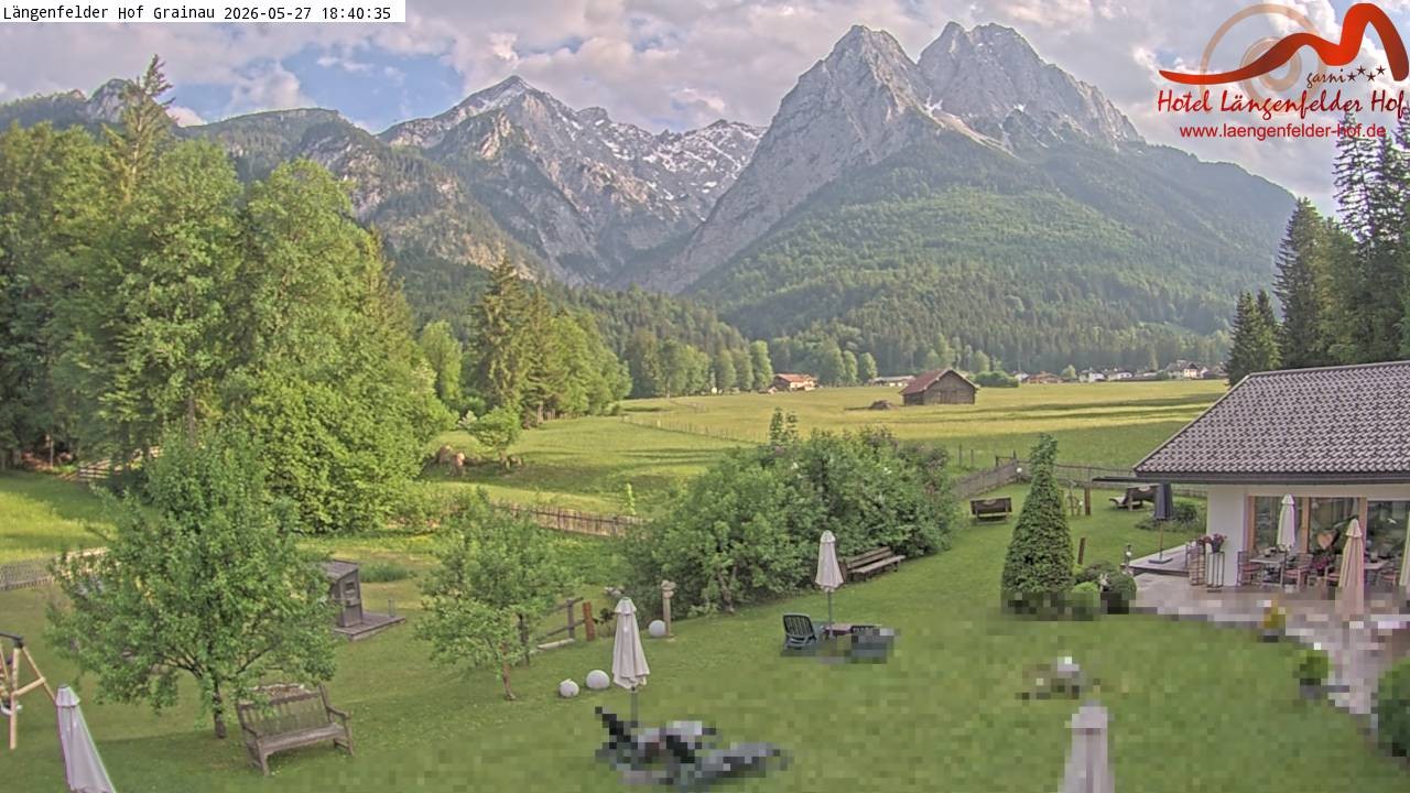 Archived image Grainau - Webcam Hotel Längenfelder Hof