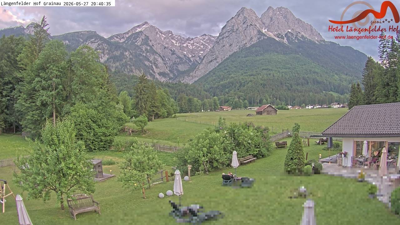 Archived image Grainau - Webcam Hotel Längenfelder Hof