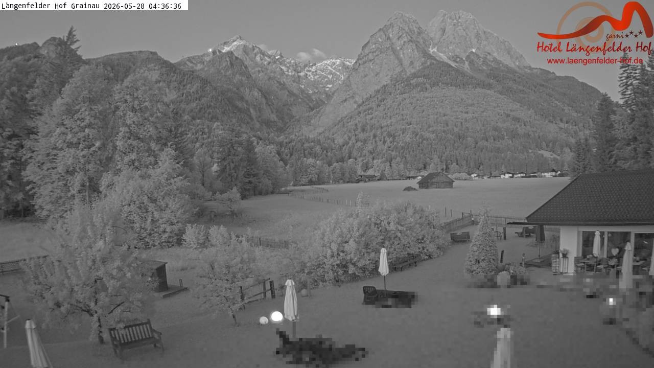 Archived image Grainau - Webcam Hotel Längenfelder Hof