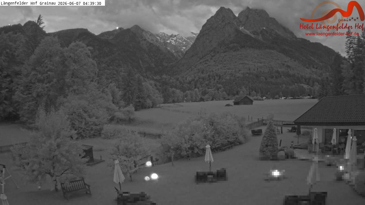 Archived image Grainau - Webcam Hotel Längenfelder Hof