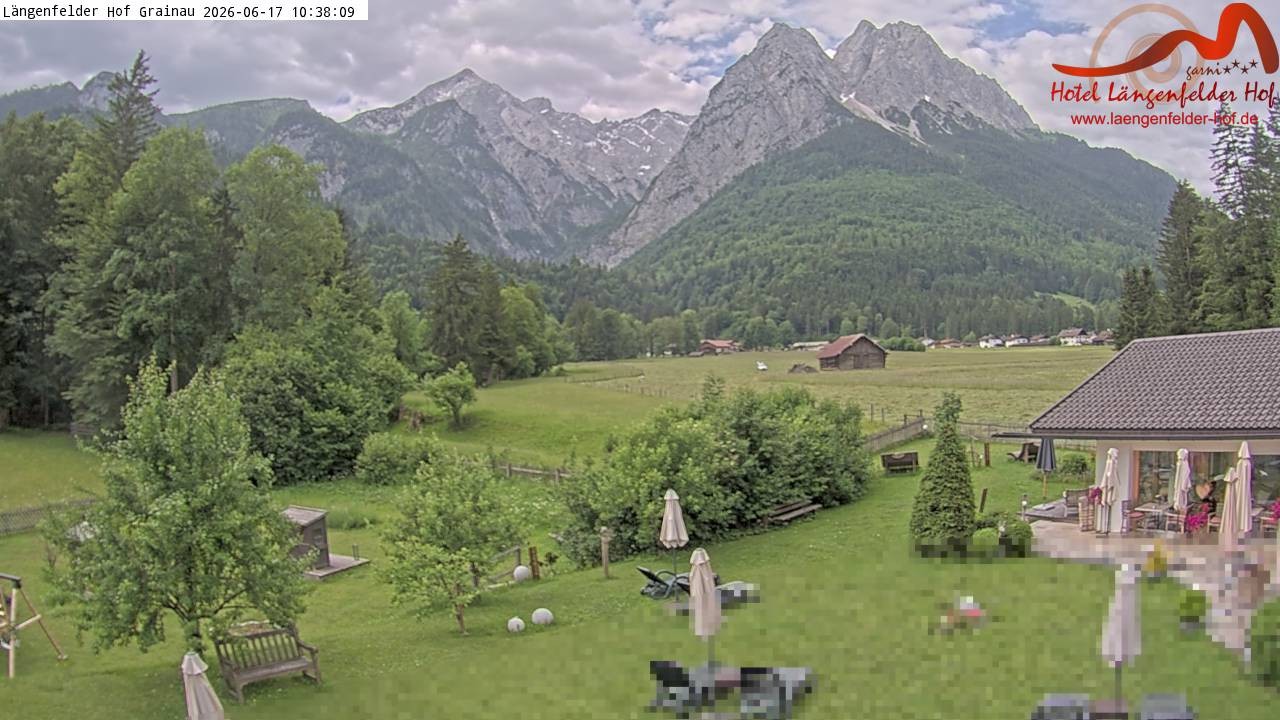 Archived image Grainau - Webcam Hotel Längenfelder Hof