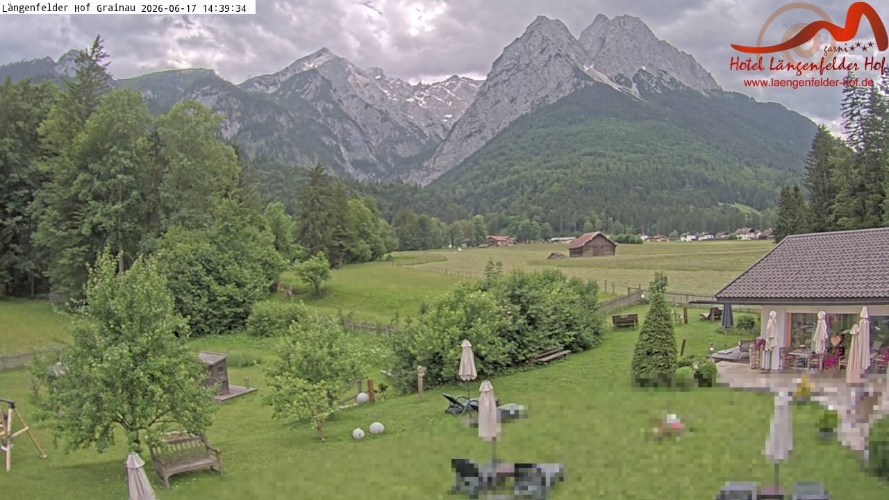 Archived image Grainau - Webcam Hotel Längenfelder Hof