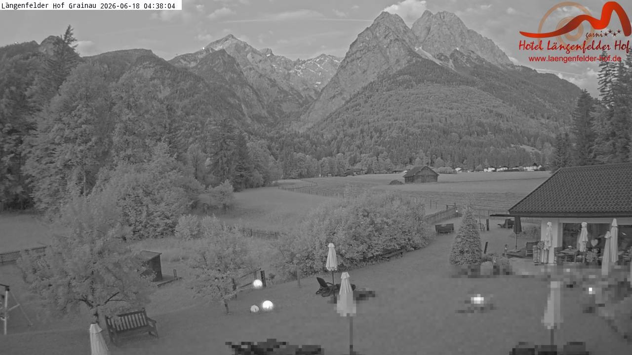 Archived image Grainau - Webcam Hotel Längenfelder Hof