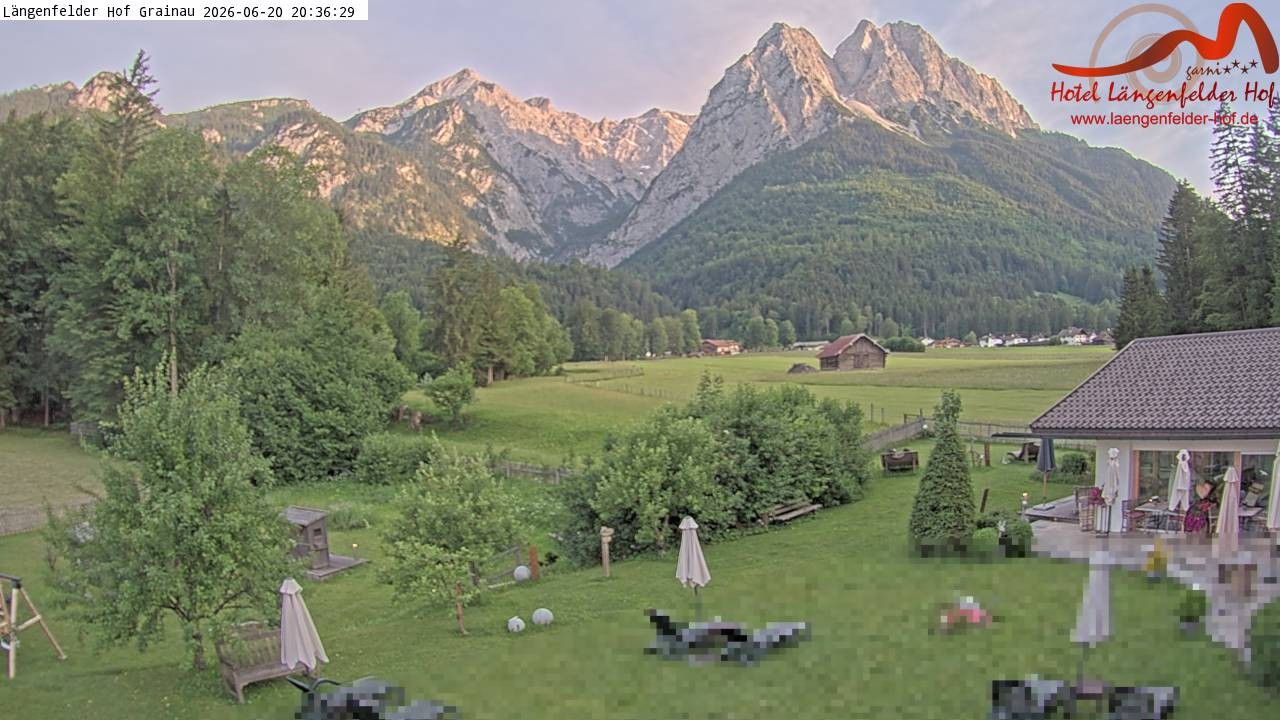 Archived image Grainau - Webcam Hotel Längenfelder Hof