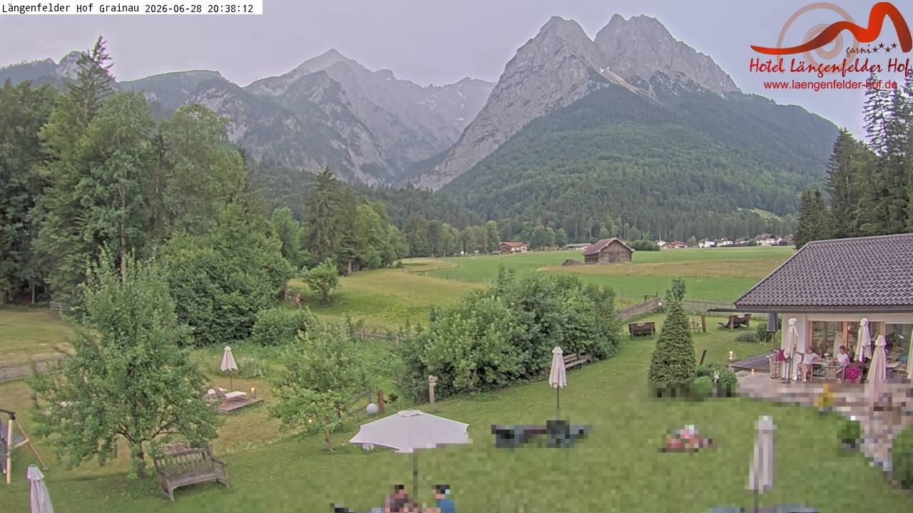 Archived image Grainau - Webcam Hotel Längenfelder Hof