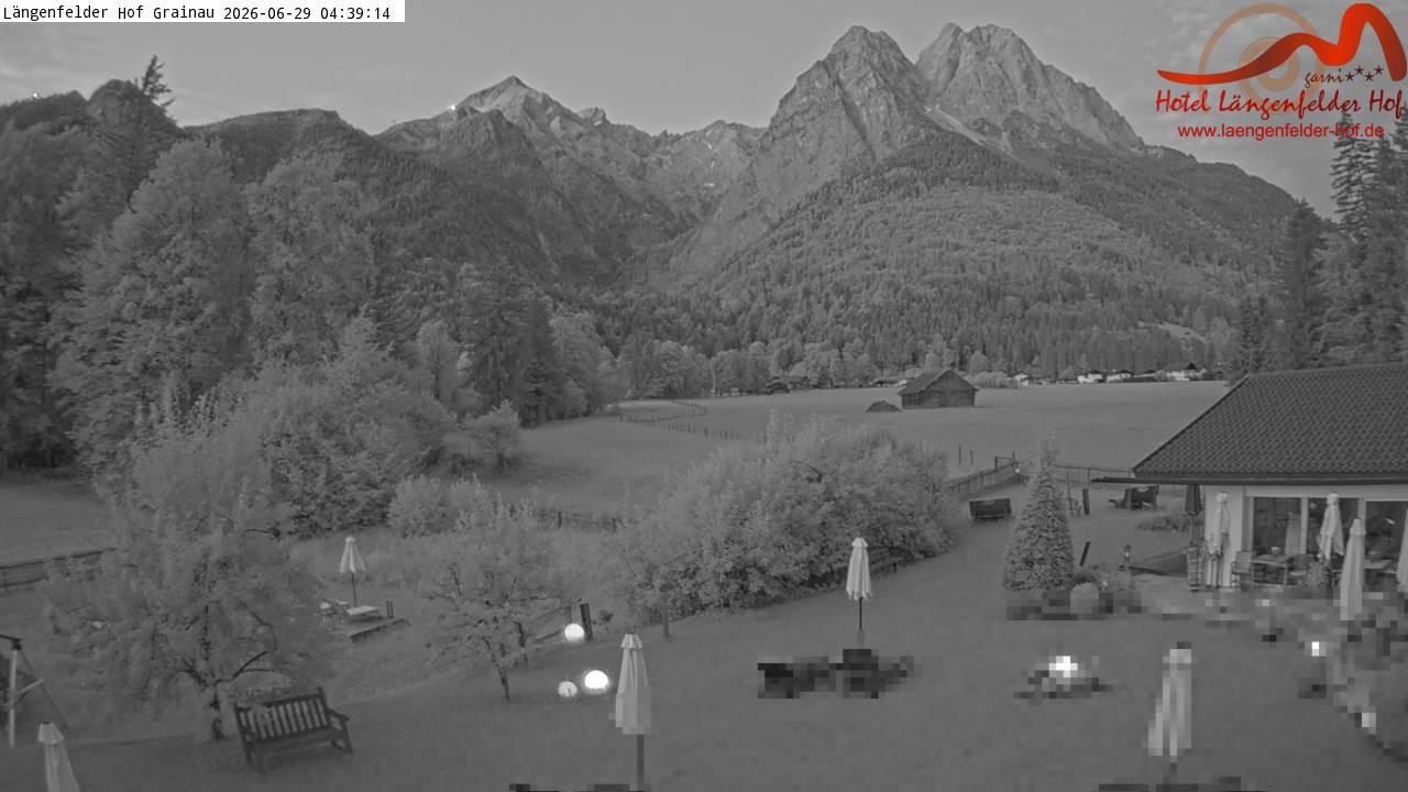 Archived image Grainau - Webcam Hotel Längenfelder Hof