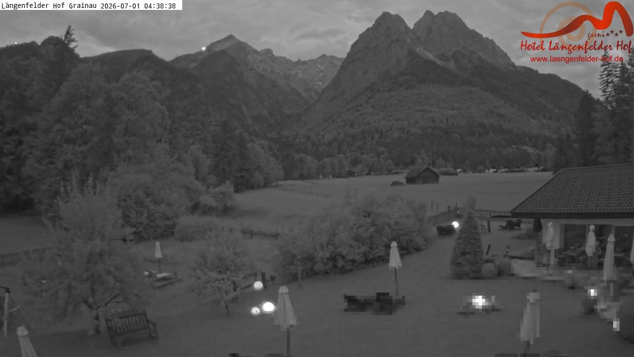 Archived image Grainau - Webcam Hotel Längenfelder Hof