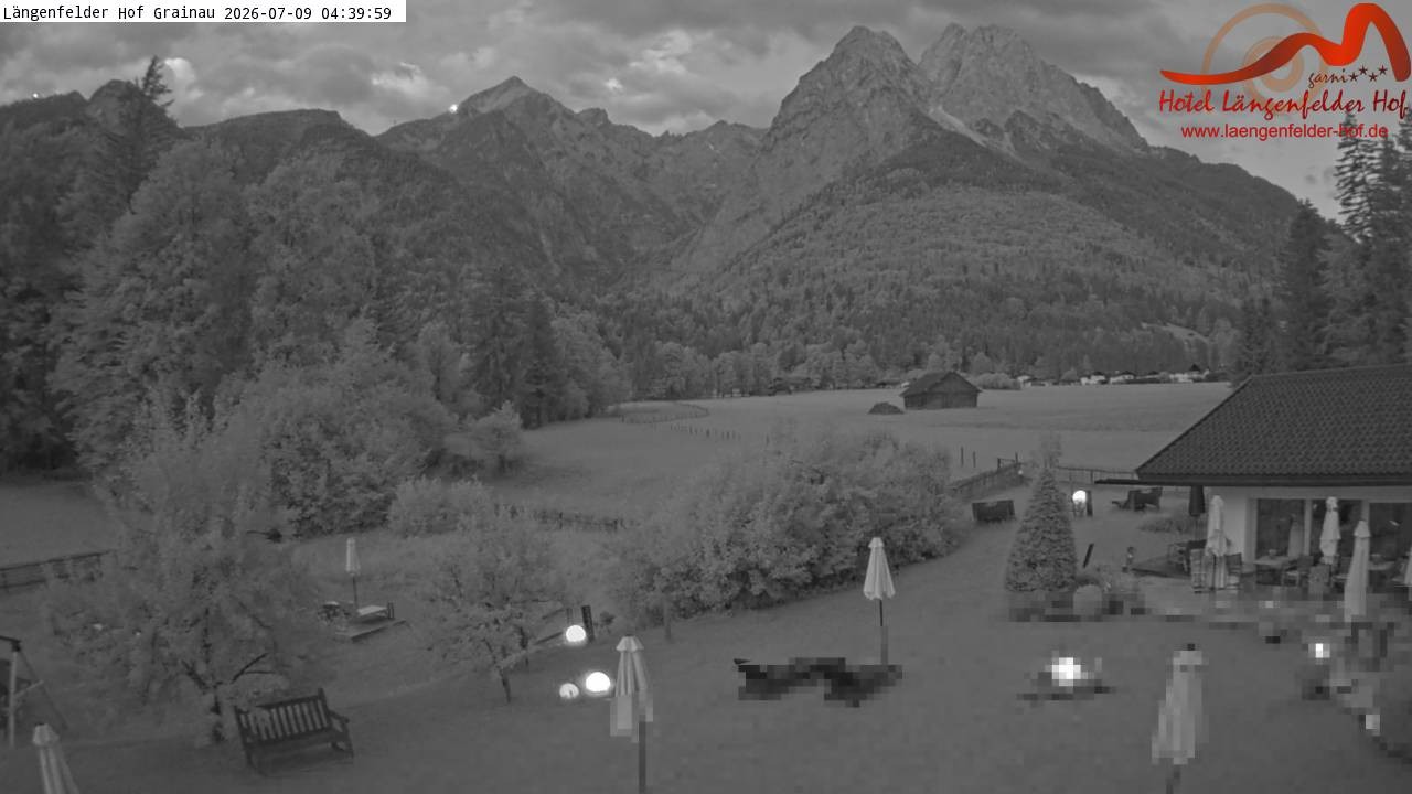 Archived image Grainau - Webcam Hotel Längenfelder Hof