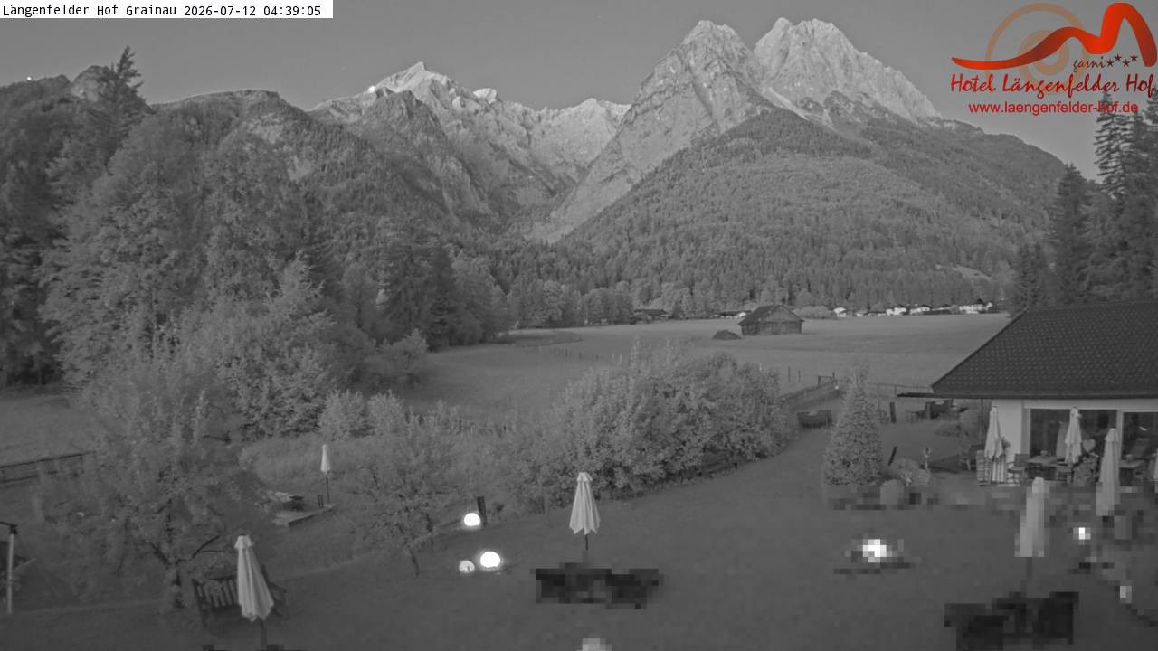 Archived image Grainau - Webcam Hotel Längenfelder Hof