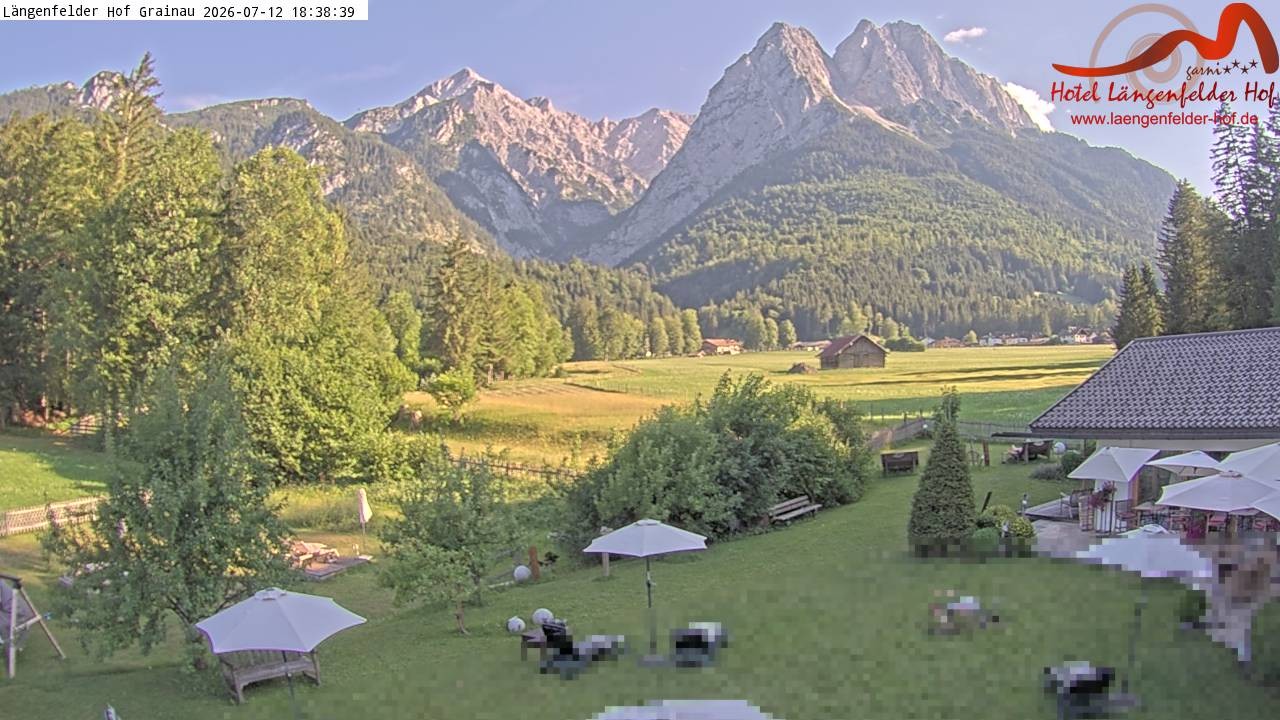 Archived image Grainau - Webcam Hotel Längenfelder Hof