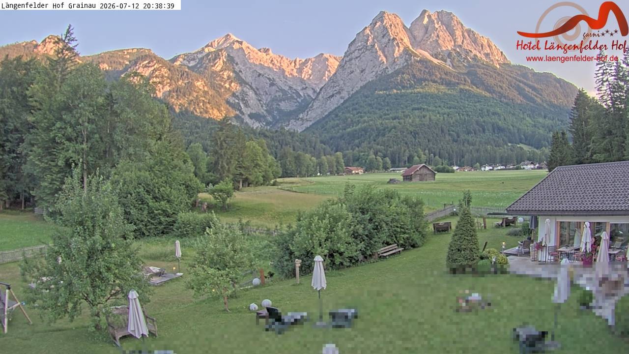 Archived image Grainau - Webcam Hotel Längenfelder Hof