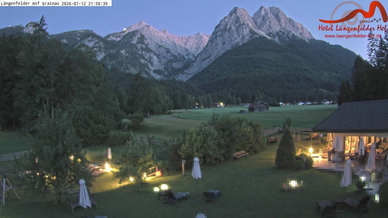 Archived image Grainau - Webcam Hotel Längenfelder Hof