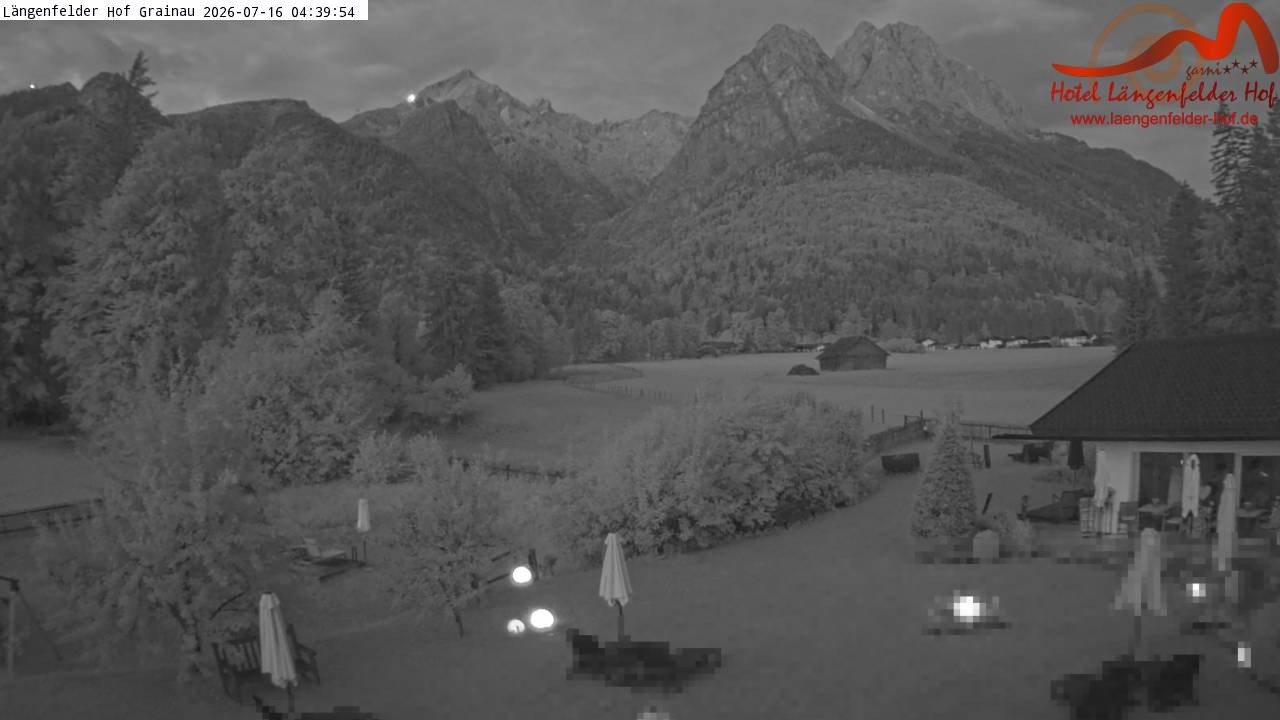Archived image Grainau - Webcam Hotel Längenfelder Hof