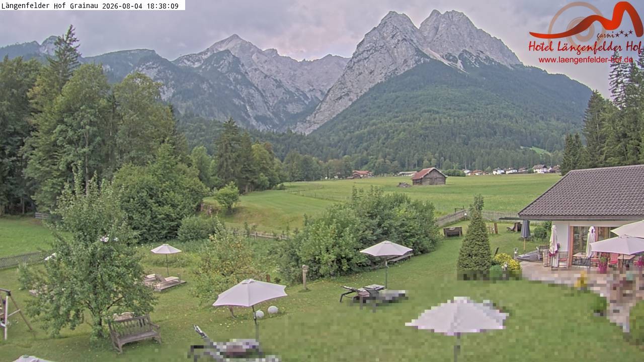 Archived image Grainau - Webcam Hotel Längenfelder Hof