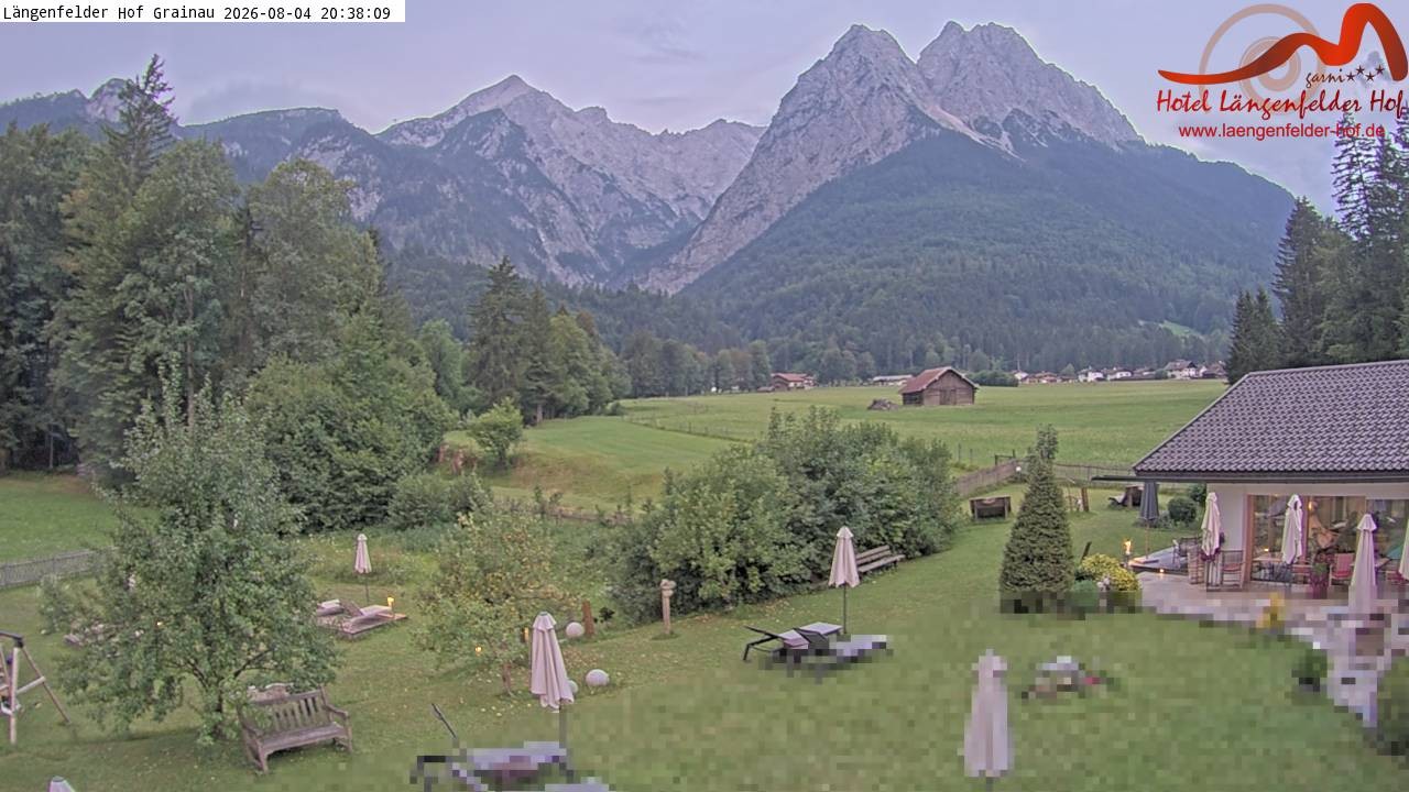 Archived image Grainau - Webcam Hotel Längenfelder Hof