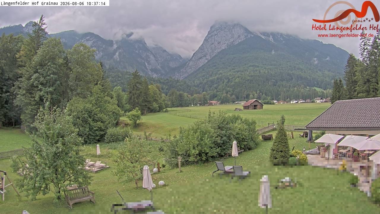 Archived image Grainau - Webcam Hotel Längenfelder Hof