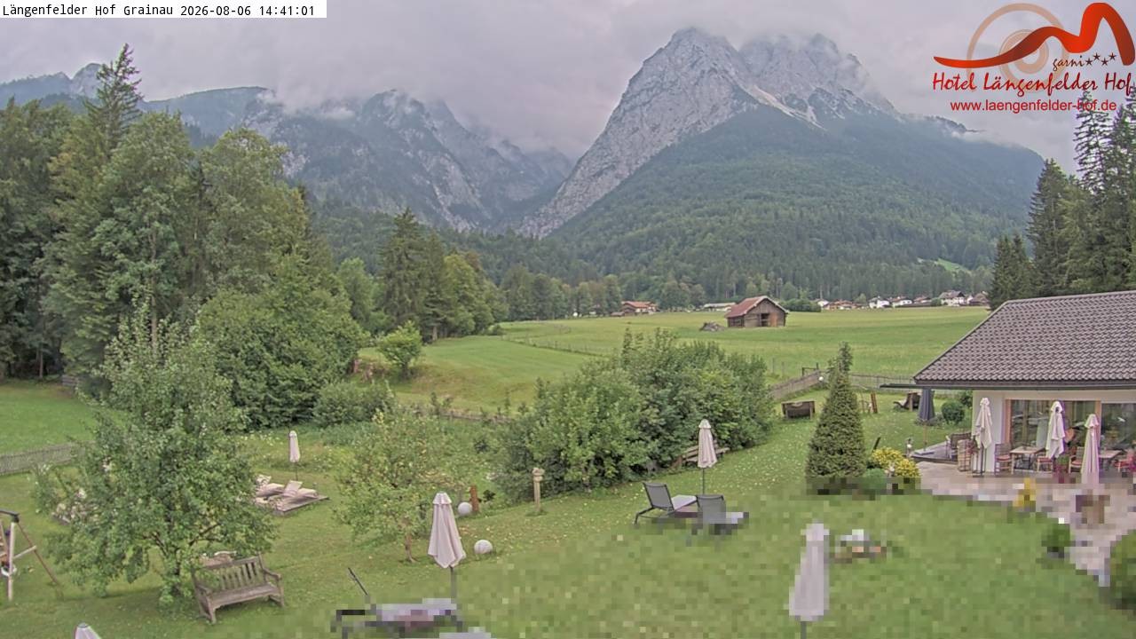 Archived image Grainau - Webcam Hotel Längenfelder Hof