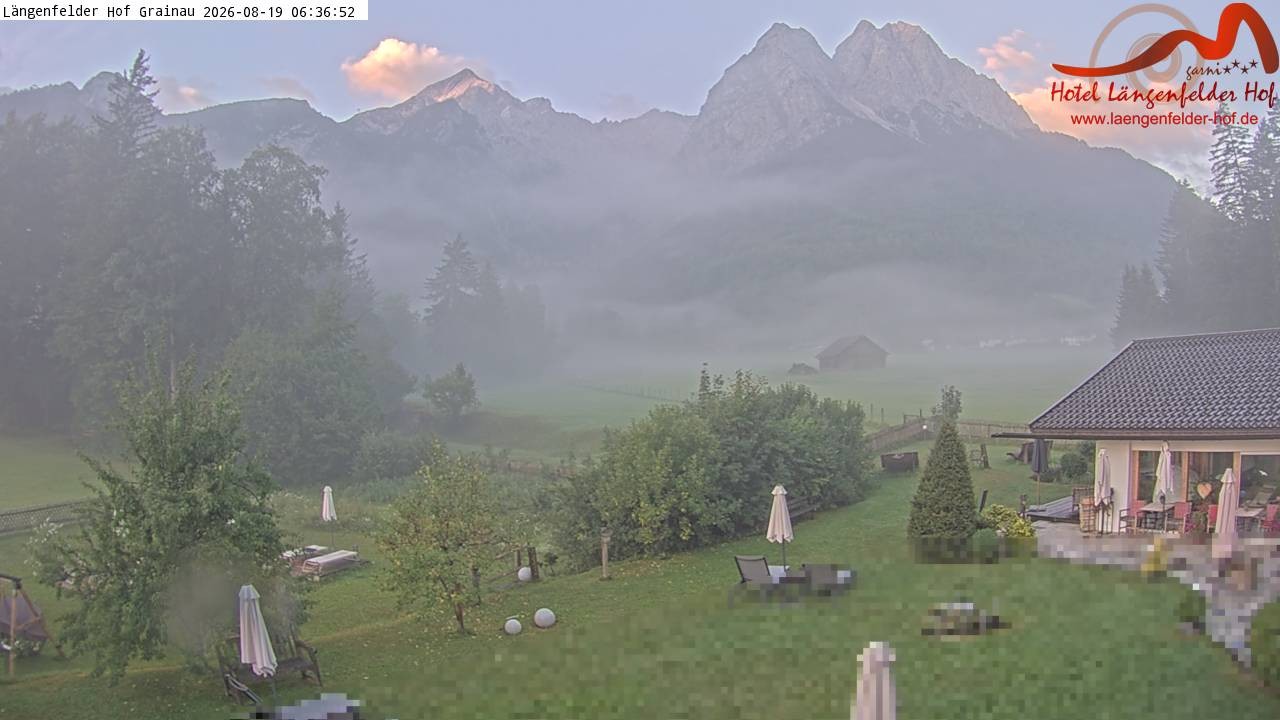 Archived image Grainau - Webcam Hotel Längenfelder Hof
