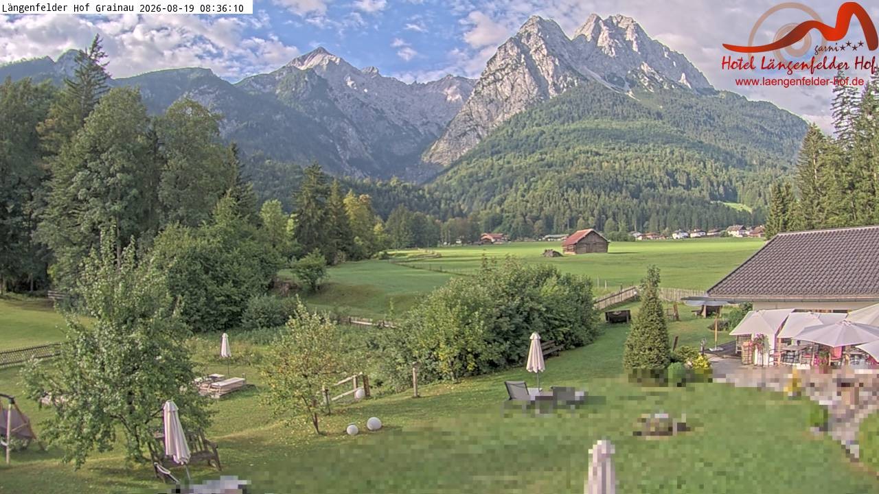 Archived image Grainau - Webcam Hotel Längenfelder Hof