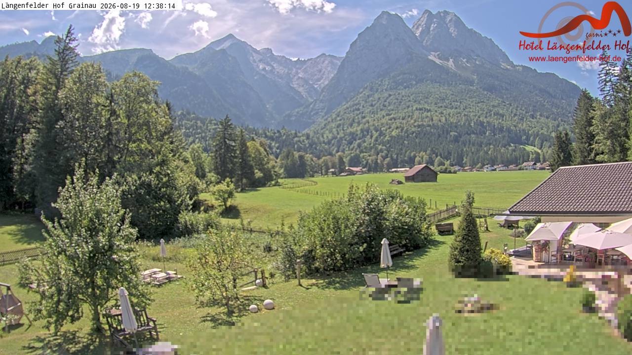 Archived image Grainau - Webcam Hotel Längenfelder Hof