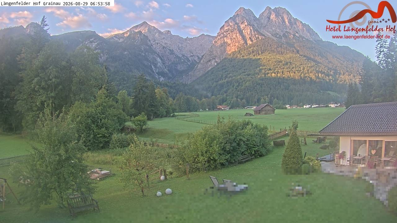 Archived image Grainau - Webcam Hotel Längenfelder Hof