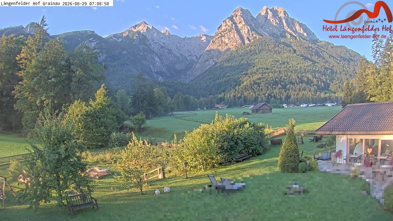 Archived image Grainau - Webcam Hotel Längenfelder Hof