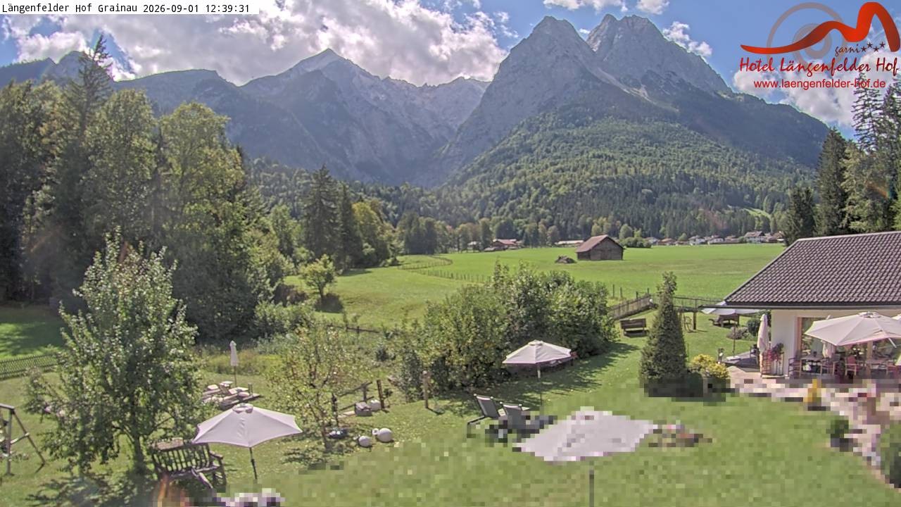 Archived image Grainau - Webcam Hotel Längenfelder Hof