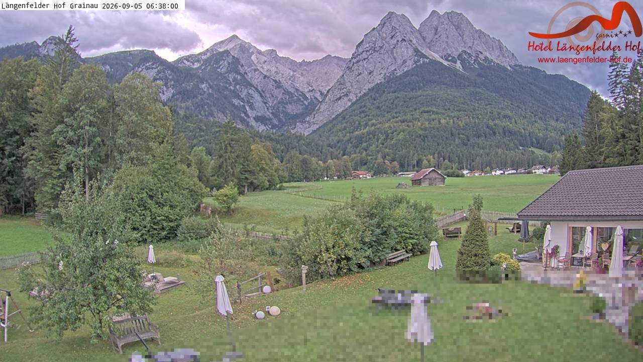 Archived image Grainau - Webcam Hotel Längenfelder Hof