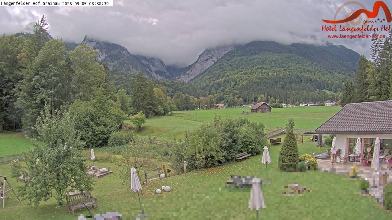 Archived image Grainau - Webcam Hotel Längenfelder Hof
