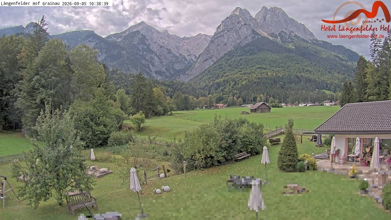 Archived image Grainau - Webcam Hotel Längenfelder Hof