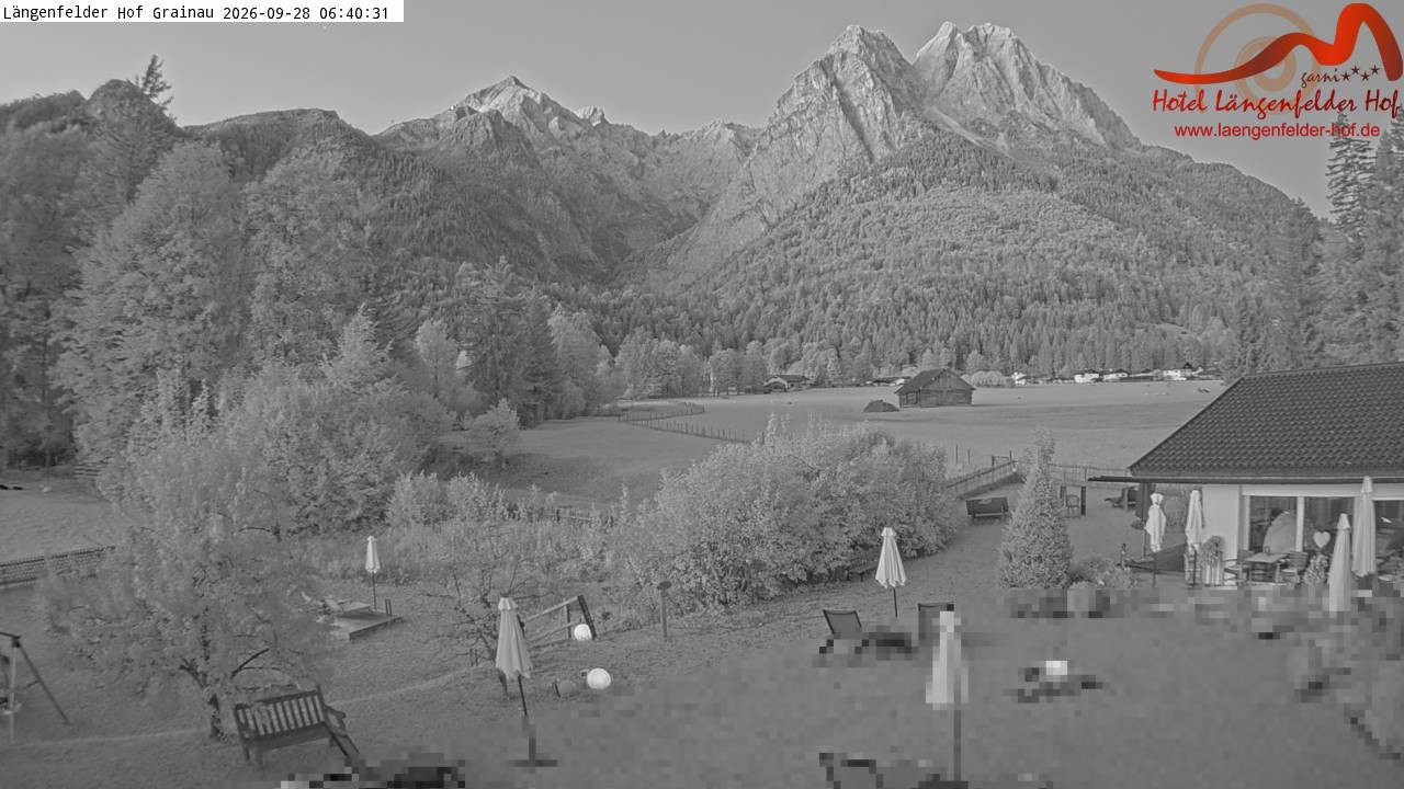 Archived image Grainau - Webcam Hotel Längenfelder Hof