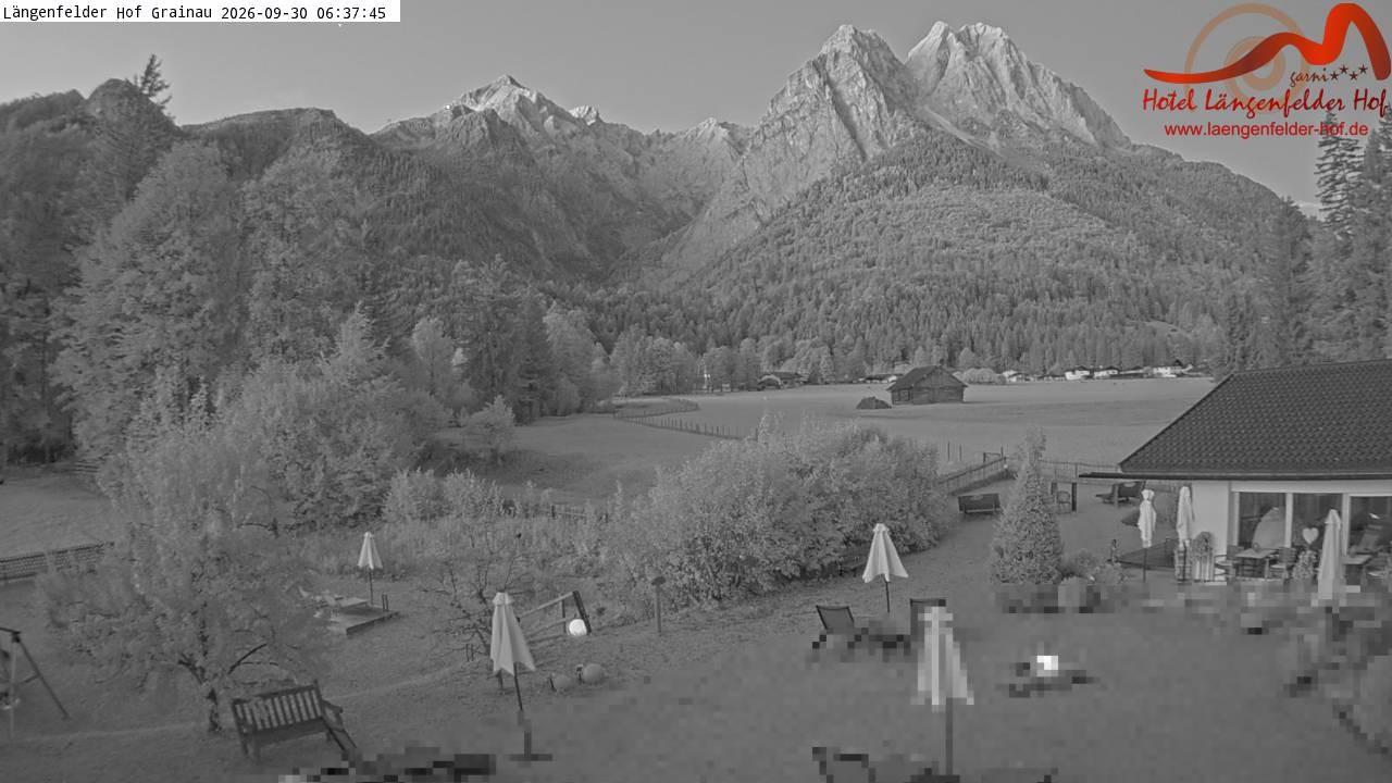 Archived image Grainau - Webcam Hotel Längenfelder Hof