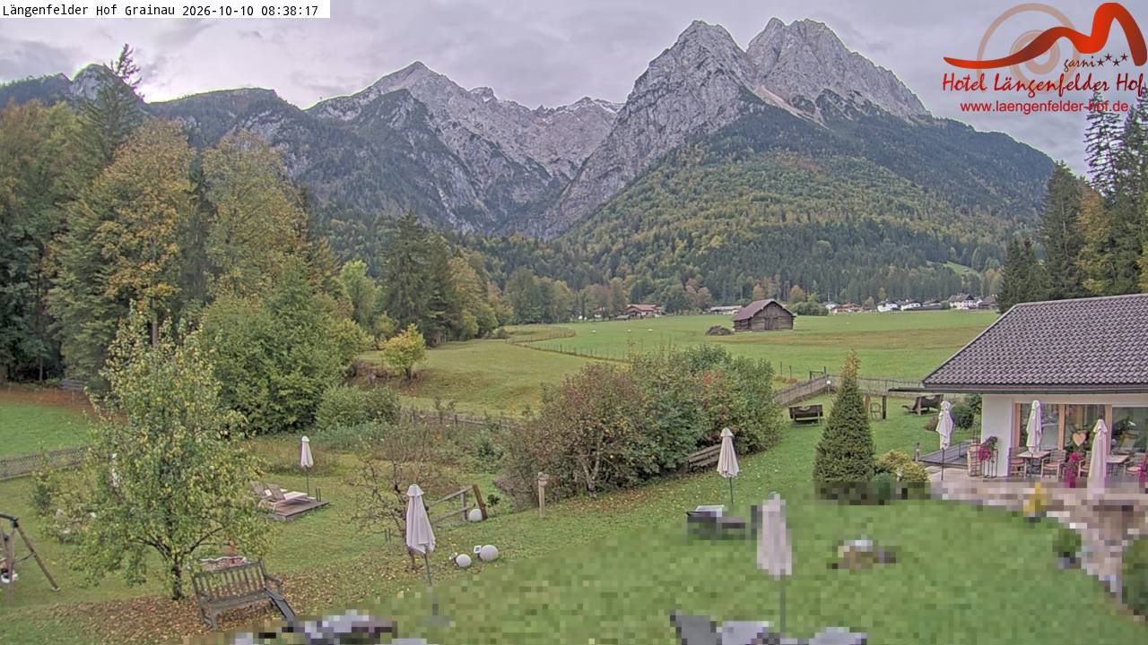Archived image Grainau - Webcam Hotel Längenfelder Hof
