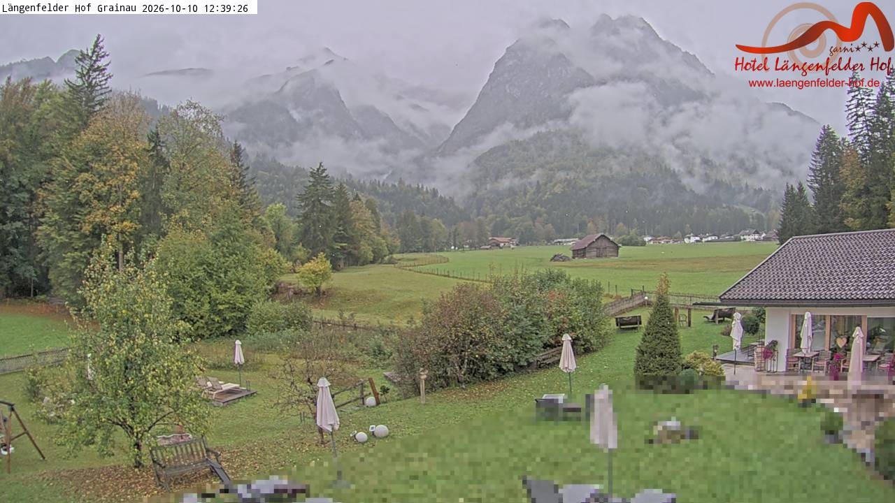 Archived image Grainau - Webcam Hotel Längenfelder Hof