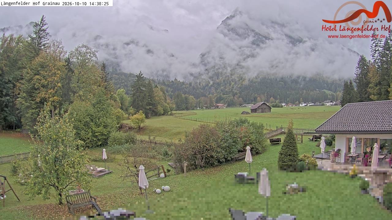 Archived image Grainau - Webcam Hotel Längenfelder Hof