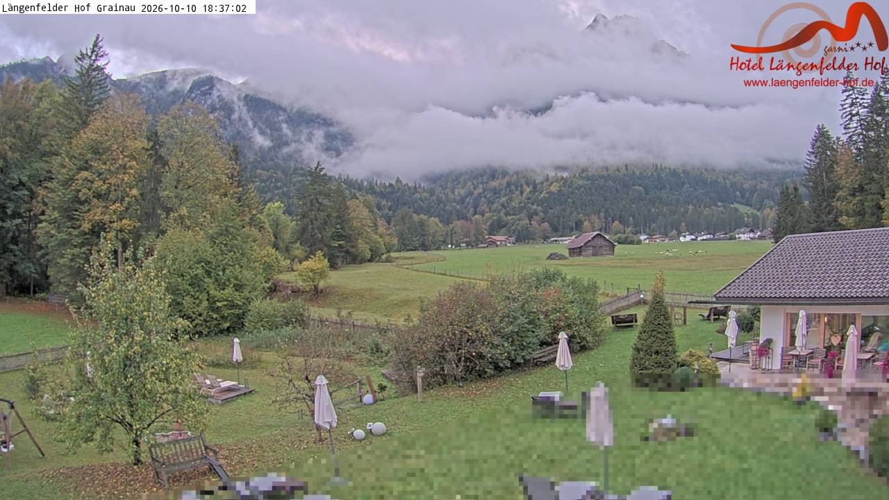Archived image Grainau - Webcam Hotel Längenfelder Hof
