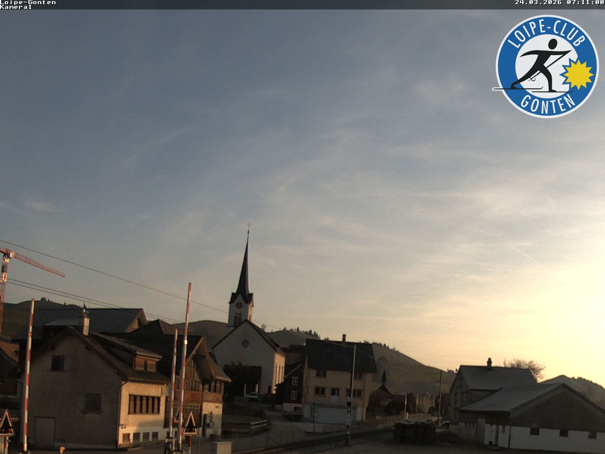 Archiv Foto Webcam Gonten - Blick zur Kirche