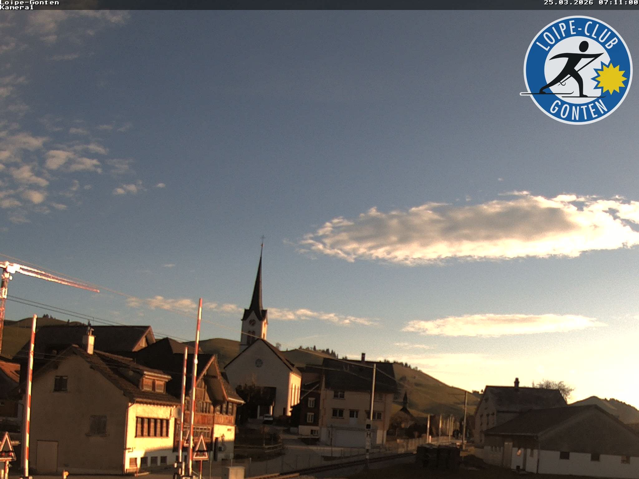 Archiv Foto Webcam Gonten - Blick zur Kirche