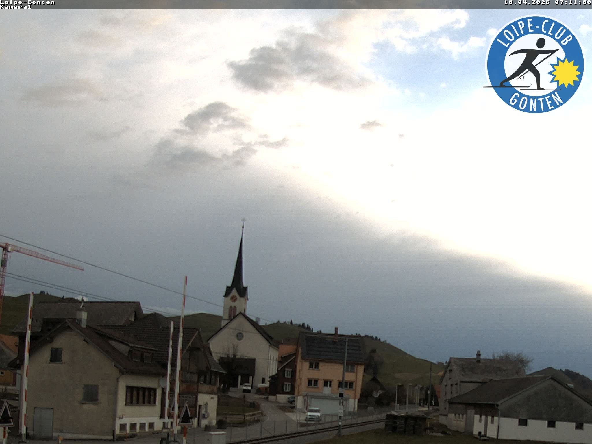 Archiv Foto Webcam Gonten - Blick zur Kirche