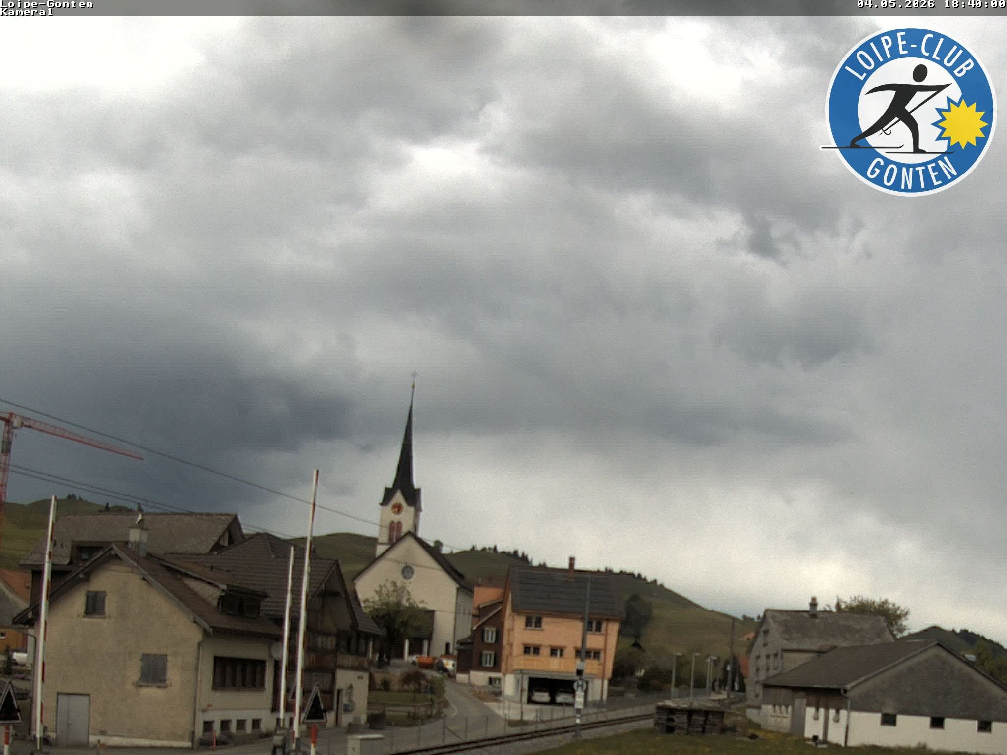 Archiv Foto Webcam Gonten - Blick zur Kirche