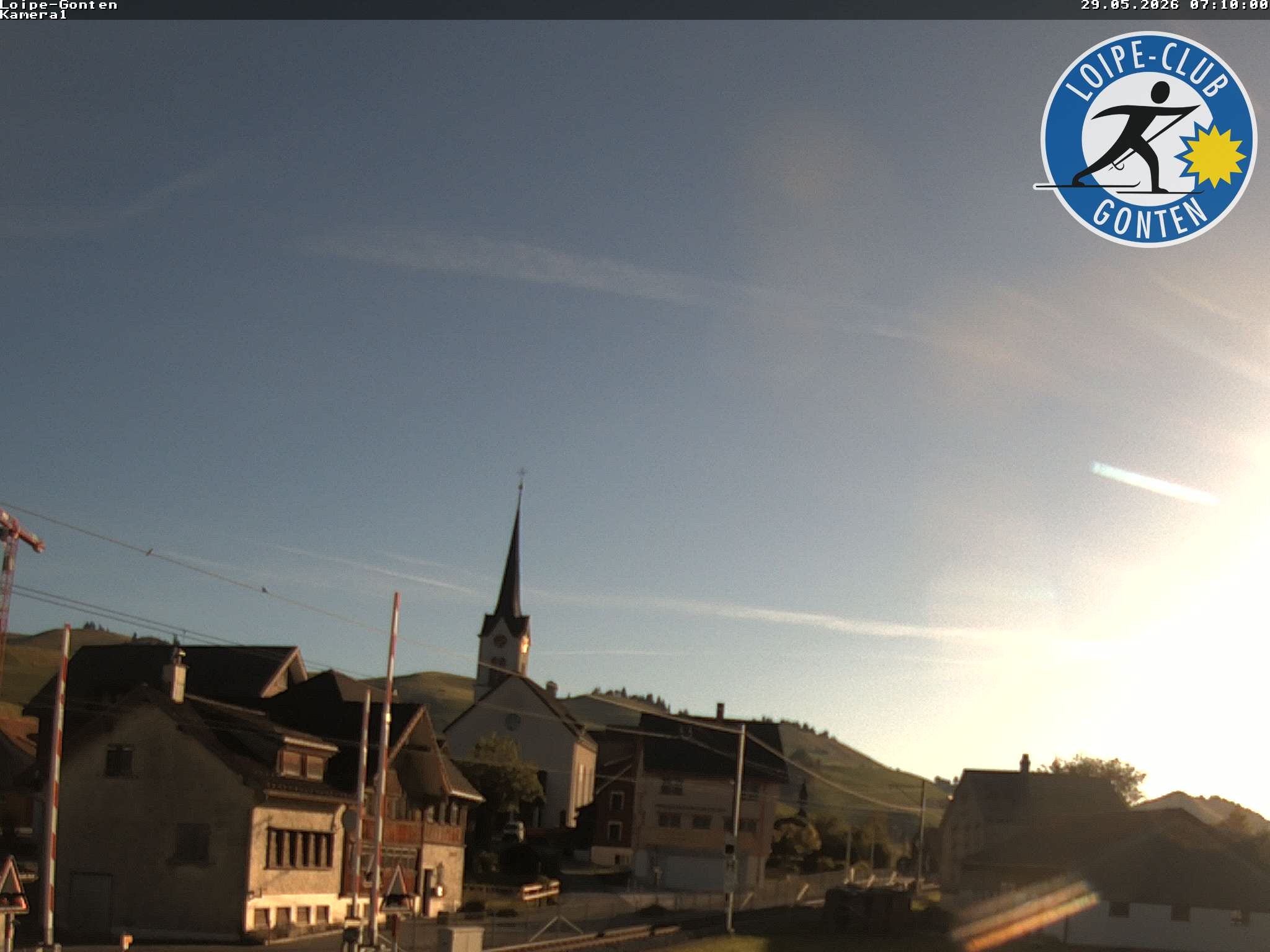 Archiv Foto Webcam Gonten - Blick zur Kirche
