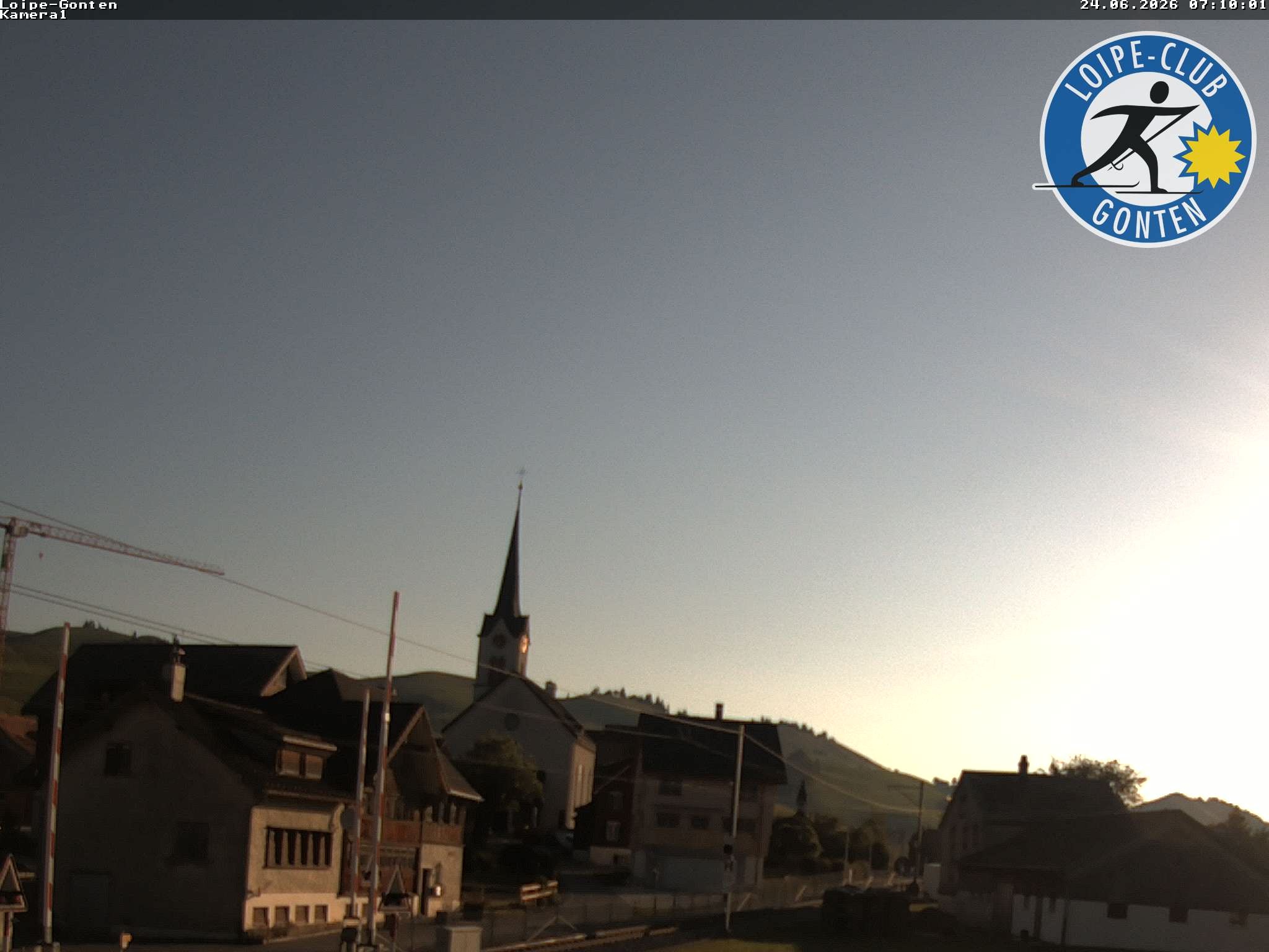 Archiv Foto Webcam Gonten - Blick zur Kirche