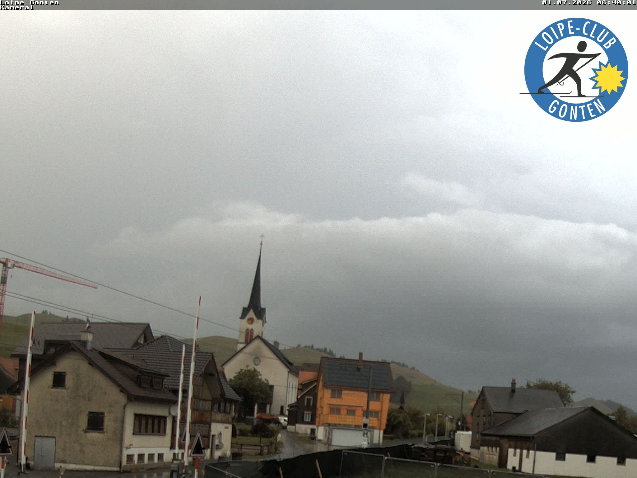 Archiv Foto Webcam Gonten - Blick zur Kirche