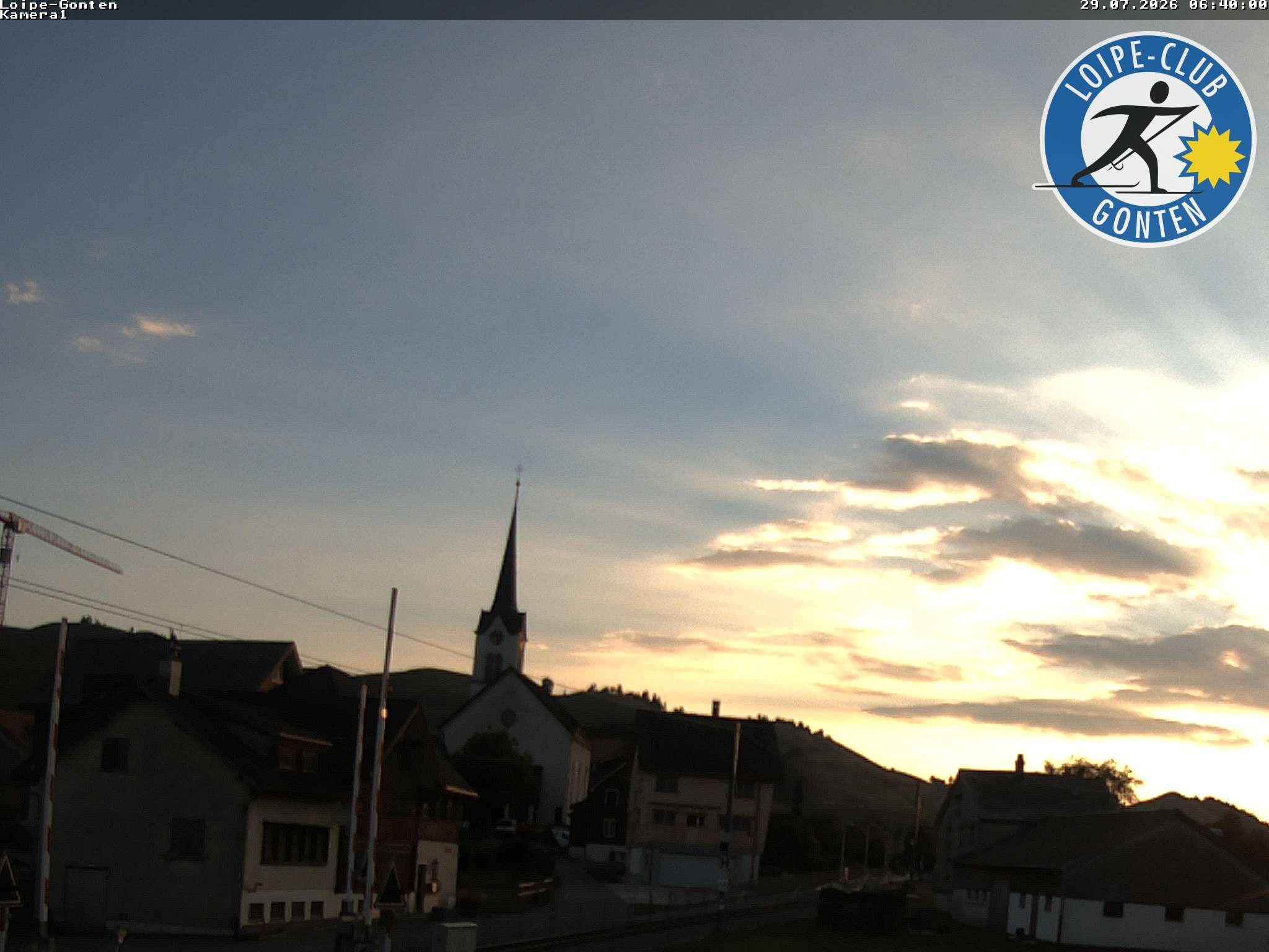 Archiv Foto Webcam Gonten - Blick zur Kirche